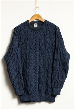 70s Vintage Oldschool Scotland Blue Woolmark Sweater 19264