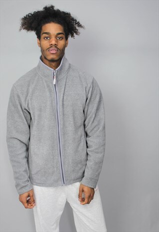 VINTAGE GREY FLEECE ZIP JACKET