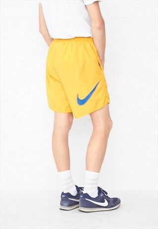 VINTAGE RETRO YELLOW NIKE SWIMMING SHORTS