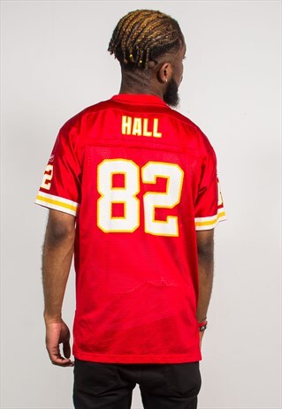 REEBOK NFL VINTAGE 90'S RED JERSEY KANSAS CITY CHIEFS
