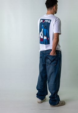 Blue Denim 90s Baggy Hip Hop Coogi Cargo Skater Pants