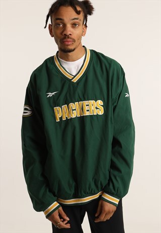 VINTAGE REEBOK EMBROIDERED WINDBREAKER SWEATSHIRT
