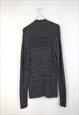 VINTAGE CALVIN KLEIN JUMPER Q ZIP IN GREY L