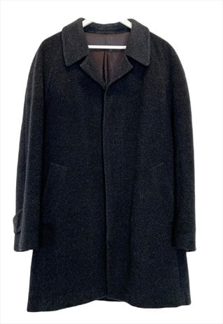 Vintage 90s wool coat in gray color T. M