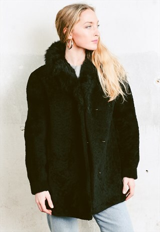 VINTAGE 80S BLACK COAT