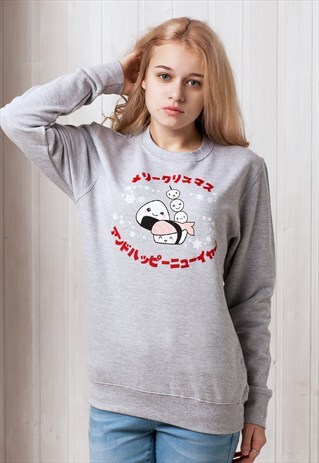 CHRISTMAS XMAS JAPANESE JUMPER SWEATER SWEATSHIRT KAWAII