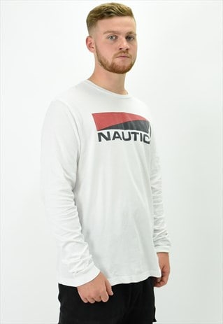 VINTAGE NAUTICA WHITE LONGSLEEVE T-SHIRT