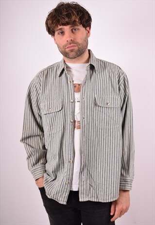 LEVI'S MENS VINTAGE SHIRT MEDIUM MULTI STRIPES 90S