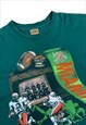 Nutmeg Vintage 90s Green American football T-shirt
