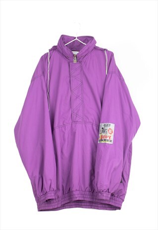 Vintage Alex 1/4 zip Jacket in Purple XL