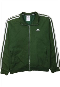 Vintage 90's Adidas Sweatshirt Full Zip Up Green XLarge