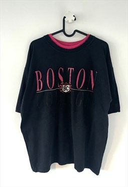 Vintage Boston college black tourist T-shirt large 90s