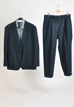 Vintage 90s suit in dark navy