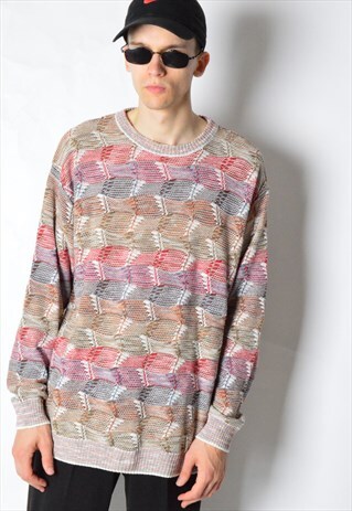VINTAGE 90S COLOURFUL KNIT JUMPER