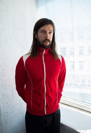VINTAGE 70'S RED SPORTS TOP