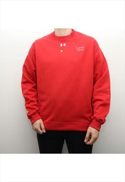 Under Armour - Red Embroidered Crewneck Sweatshirt - XLarge