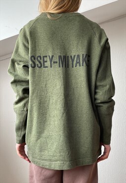 Vintage ISSEY MIYAKE Sweatshirt Crew Neck Sweater Khaki