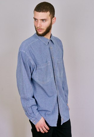 VINTAGE 90S LEVI'S SHIRT BLUE