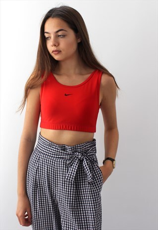 90'S RETRO RED SPORTS CROP TOP