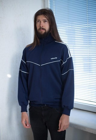 VINTAGE 90'S NAVY BLUE TRACKSUIT TOP