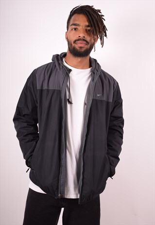 NIKE MENS VINTAGE JACKET MEDIUM BLACK 90S
