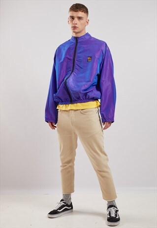 VINTAGE SURF STYLE WINDBREAKER JACKET