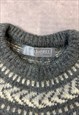 ABSTRACT KNITTED JUMPER PATTERNED CHUNKY KNIT SWEATER