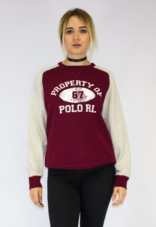 RETRO RALPH LAUREN MAROON SWEATSHIRT