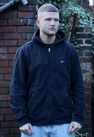 VINTAGE BLACK NIKE HOODIE LARGE