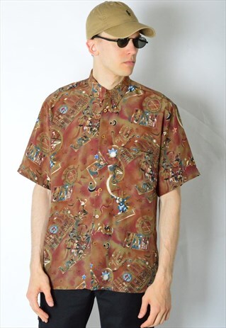 VINTAGE 80S ZODIAC SHORT SLEEVE SHIRT