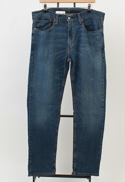 "Men's Vintage Levi's 559 Dark Blue Denim Jeans W34/L32
