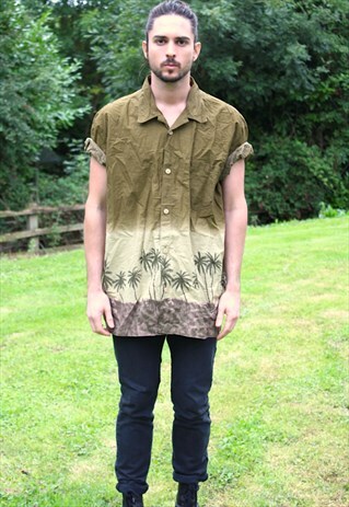 VINTAGE 90S HAWAIIAN USA SHIRT - XXL - FESTIVAL - COCKTAIL