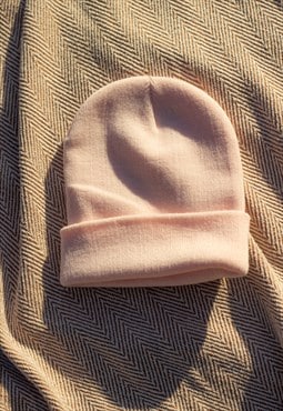 Pastel Pink Beanie Hat