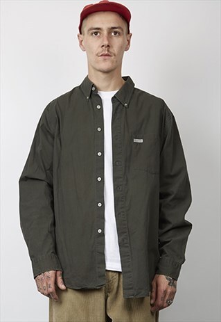 VINTAGE 90'S CALVIN KLEIN DARK GREEN SHIRT