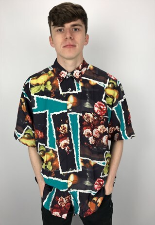 90S VINTAGE VALMONT PATTERNED FESTIVAL SHIRT