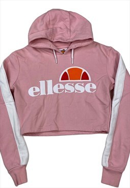 Pink ellesse logo imprinted hoodie