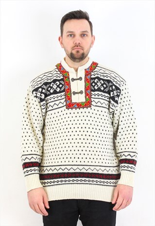 UNIONBAY NORDIC JUMPER WOOL PULLOVER SWEATER NORWEGIAN TOP