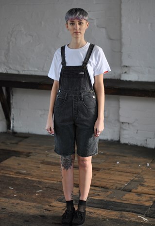 90S GUESS USA SHORT DENIM DUNGAREES