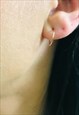 ROSE GOLD PLATED STERLING SILVER OPEN 12MM HOOP STUD EARRING
