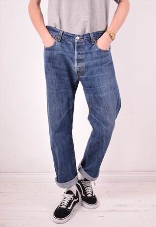 LEVI'S 501 MENS VINTAGE JEANS W36 L30 BLUE 90S