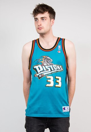 VINTAGE AUTHENTIC NBA DETROIT PISTONS BASKETBALL JERSEY