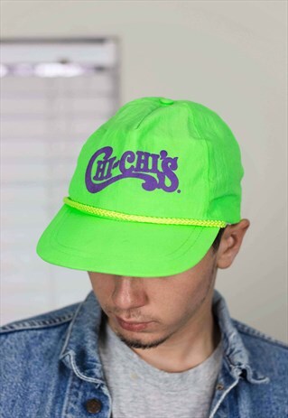 VINTAGE CHI-CHI'S TRIMMED NEON CAP LOGO 90S ONE SIZE 2.3
