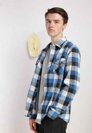 VINTAGE CHECK FLANNEL SHIRT Z223