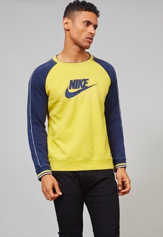 VINTAGE 1990'S NIKE YELLOW SWEATER
