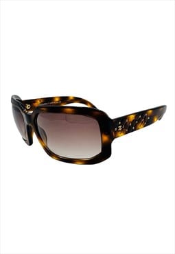 Chanel Sunglasses Brown Tortoiseshell Rectangle 5973 Vintage
