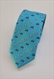 Car Pattern Tie in Blue color