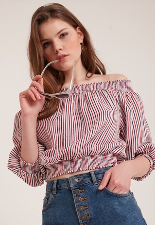 SUBDUED STRIPED BLOUSE
