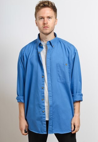 VINTAGE COTTON SHIRT BLUE