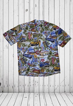Vintage route 66 summer hawaiian shirt