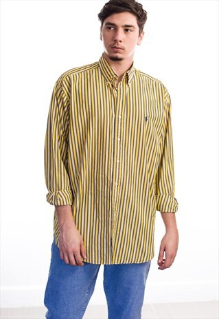 VINTAGE POLO RALPH LAUREN LOGO SHIRT 90S L 9.7